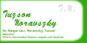 tuzson moravszky business card